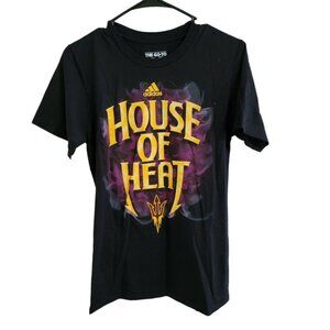 Adidas House Of Heat T-Shirt Mens Size Small Black Short Sleeve Graphic Tee